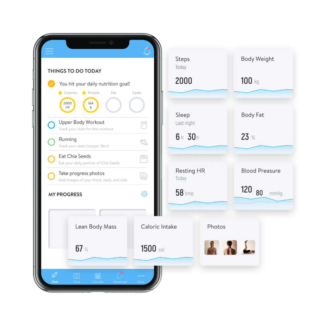 The DBPT coaching app dashboard
